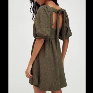 New Free People Small Olive Smoke Violet Mini Dress